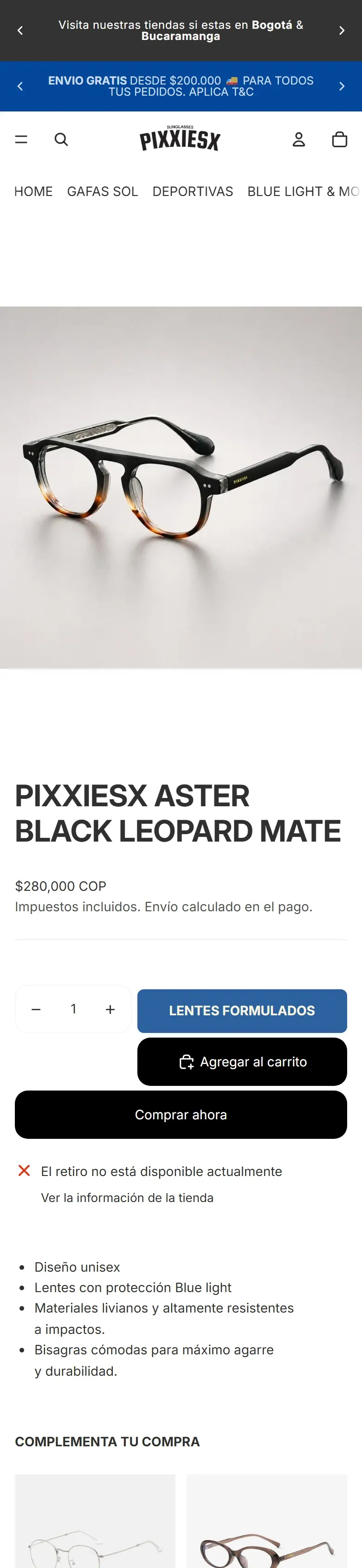 Pixxiesx, before: the store's previous theme, viewed on October 4, 2026.