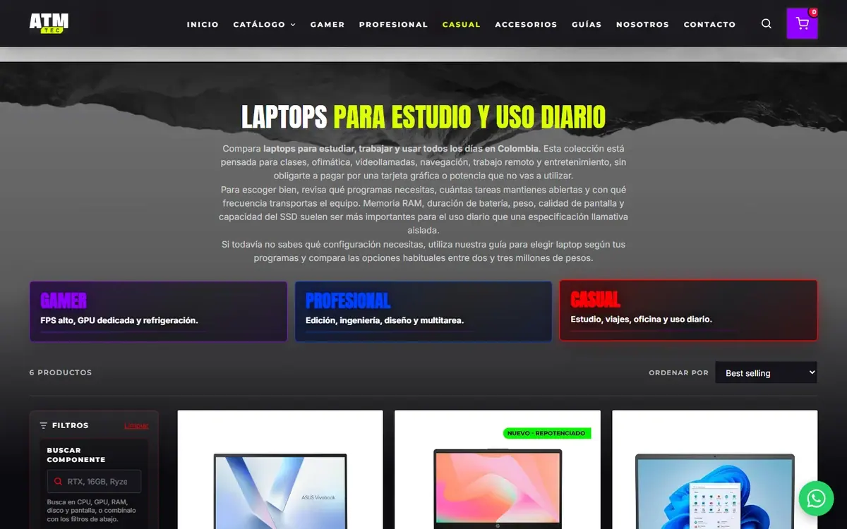 Atmósfera Tecnológica: una colección en computador.