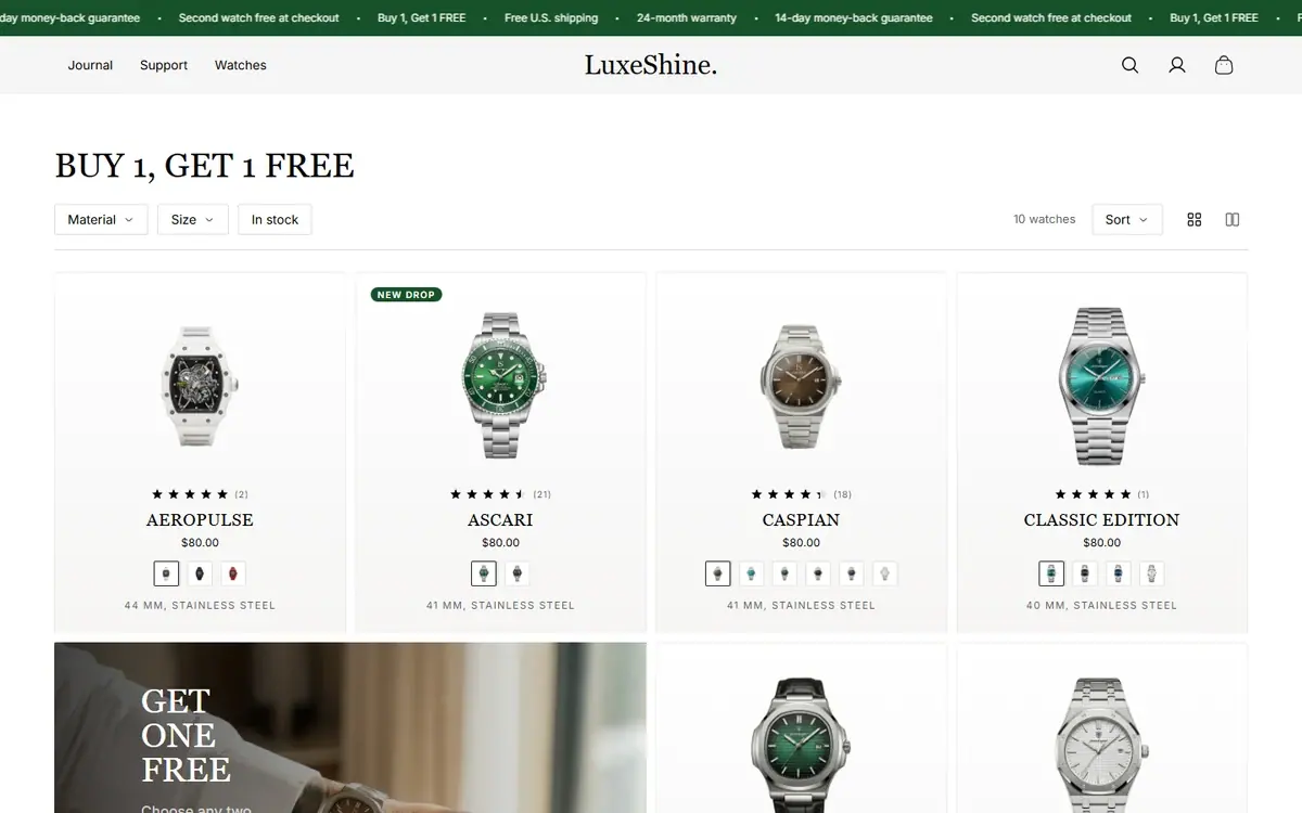 Luxe Shine: una colección en computador.