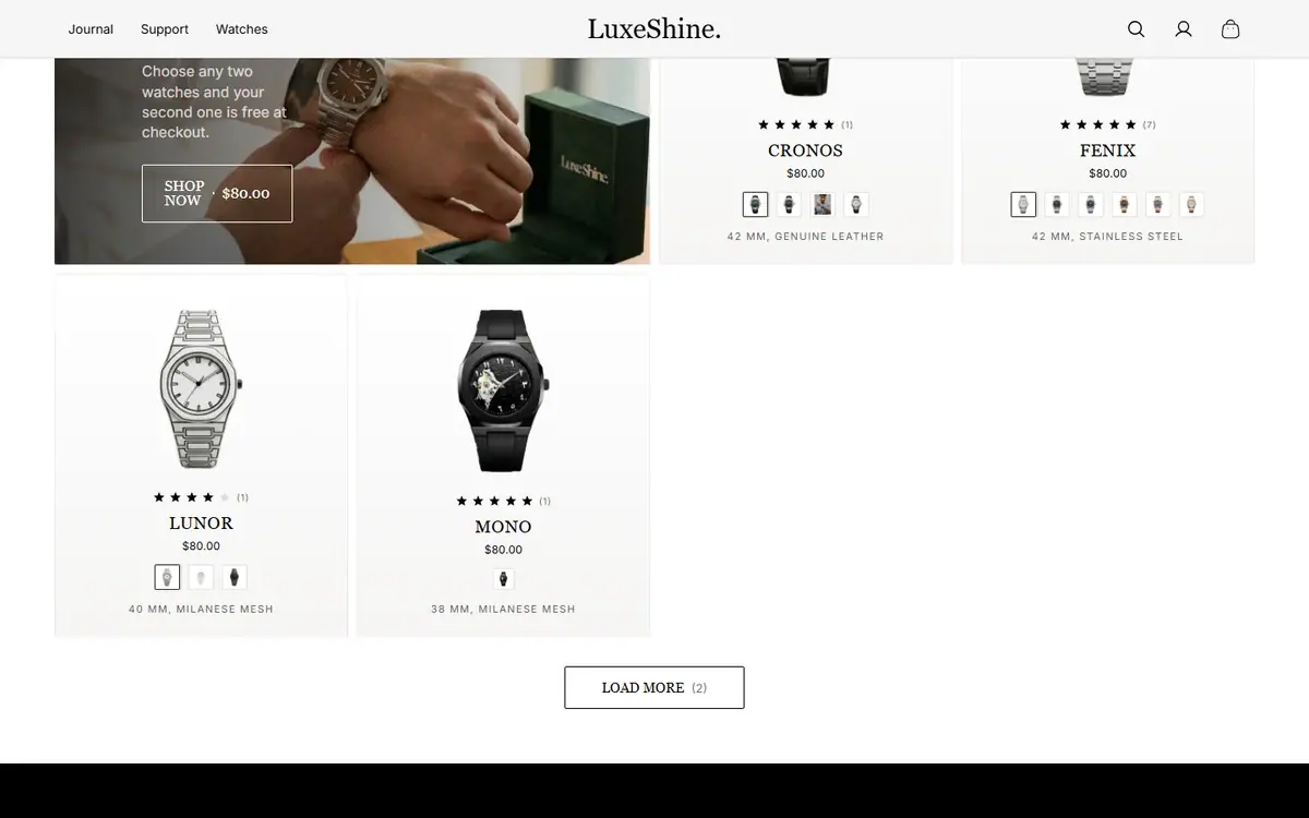 Luxe Shine: una colección en computador.