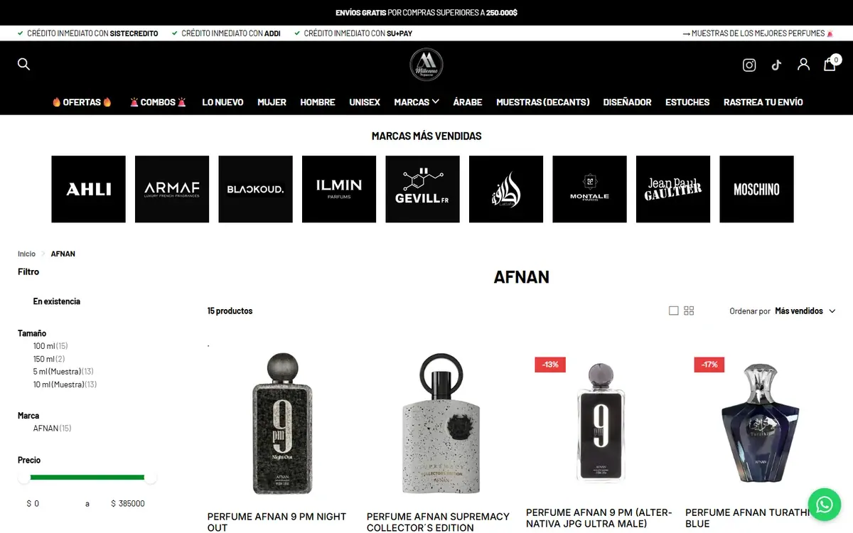 Perfumería Millennio: una colección en computador.