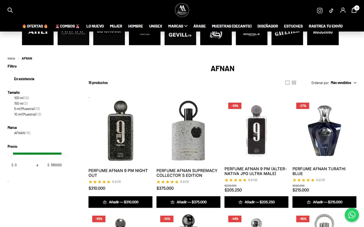Perfumería Millennio: una colección en computador.