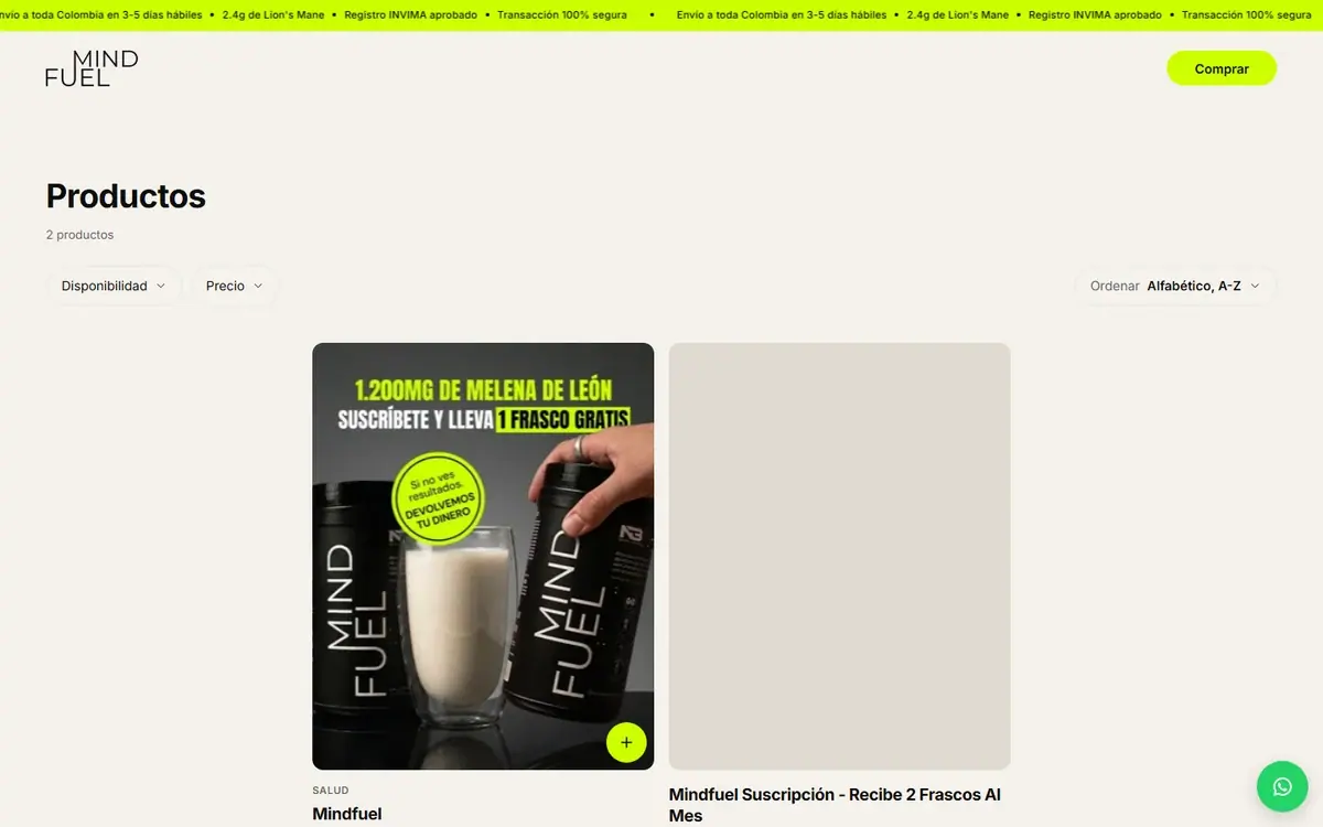 Mindfuel: una colección en computador.